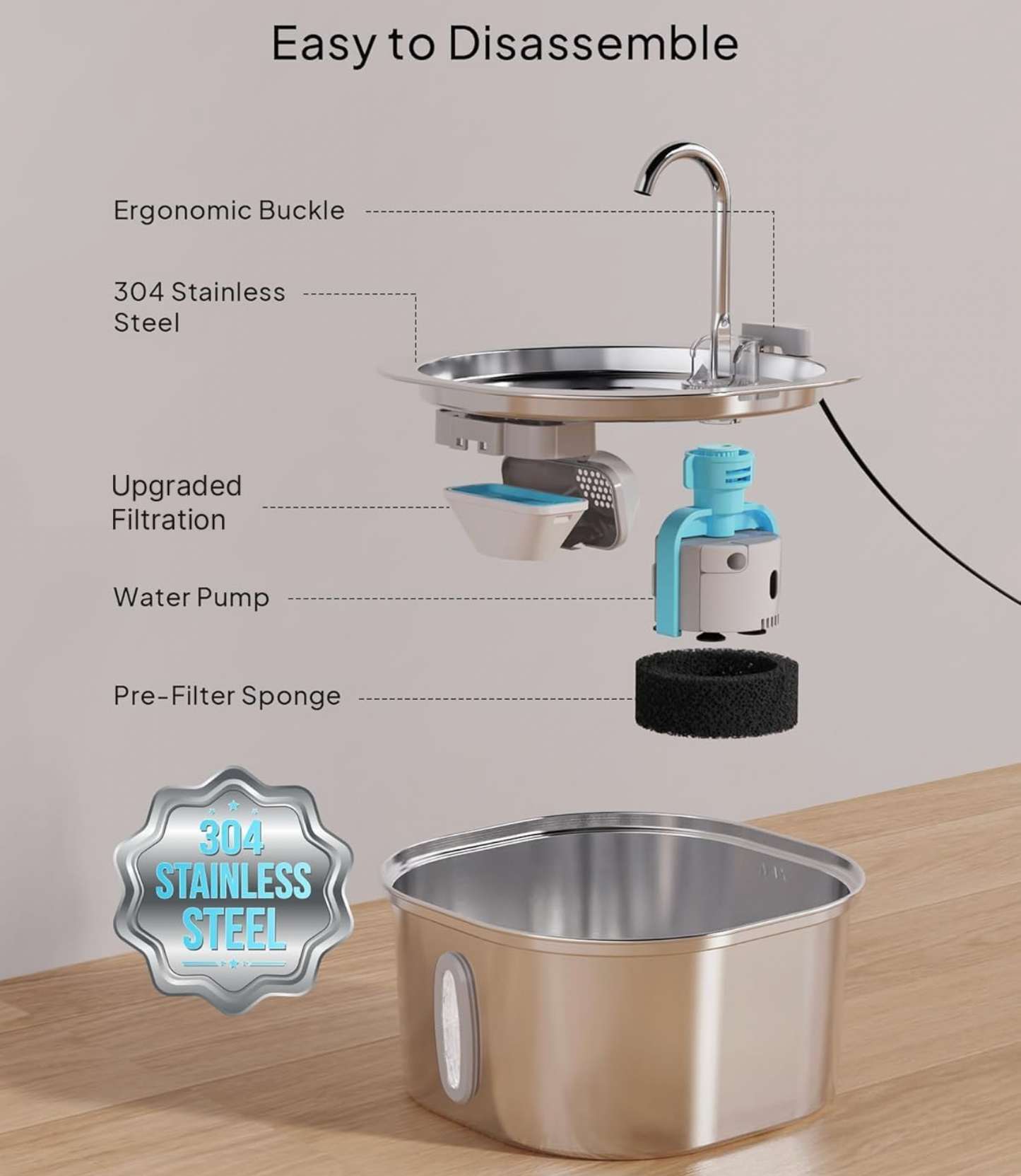 SippyPaws 2.2L Smart Pet Fountain
